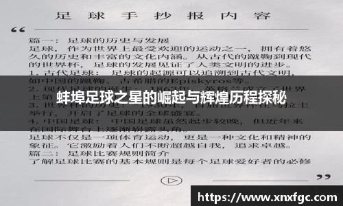 蚌埠足球之星的崛起与辉煌历程探秘